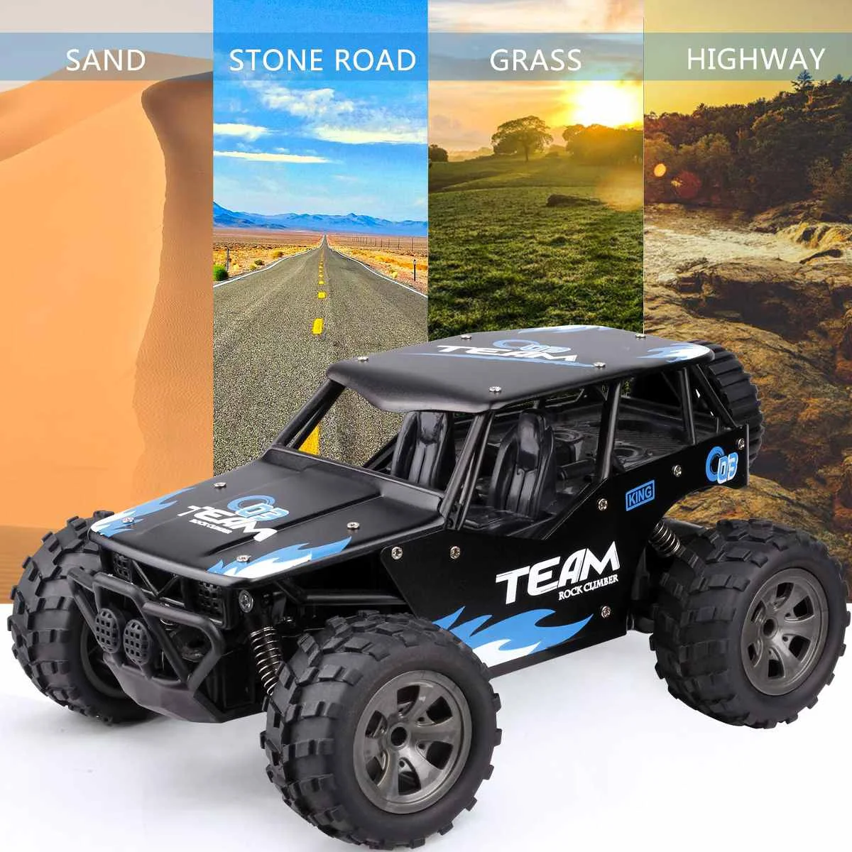 1:18 Remote Control Cars Climbing Drift Radio Controlled 2.4G Boy High-Speed Big Tire Off-Road Vehicle for Boys Children Gift
1:18 Remote Control Cars Climbing Drift Radio Controlled 2.4G Boy High-Speed Big Tire Off-Road Vehicle for Boys Children Gift