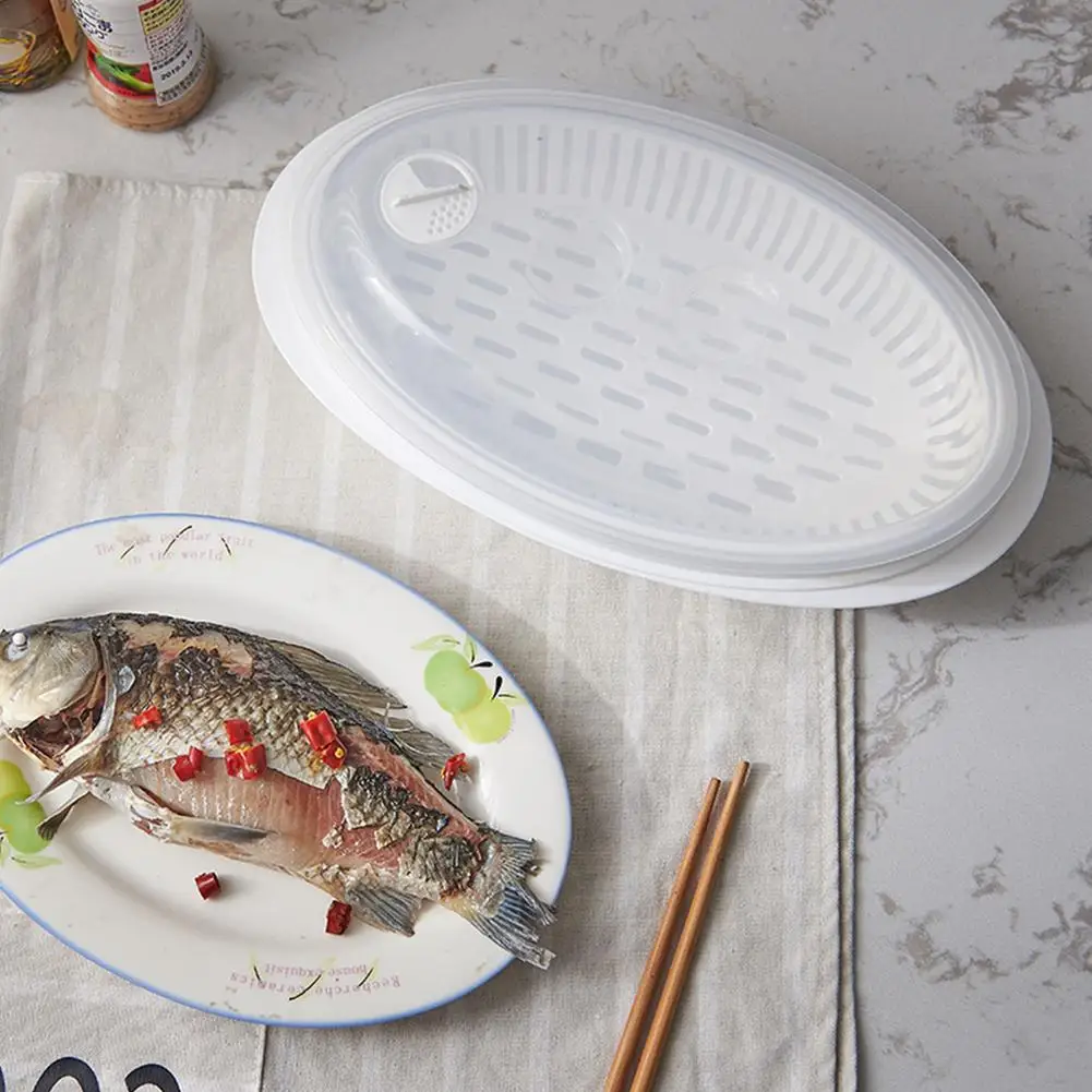 Fish Steamer Microwave Large Plate Steaming Tray With Clear Lid Kitchen Accessories Supplies
Fish Steamer Microwave Large Plate Steaming Tray With Clear Lid Kitchen Accessories Supplies