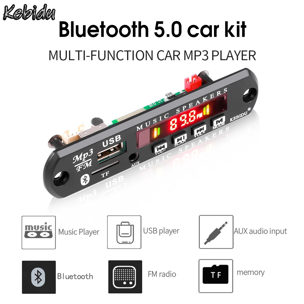 MP3 декодер Kebidu DC 12 В без потерь Плата USB говорящий записывающий модуль