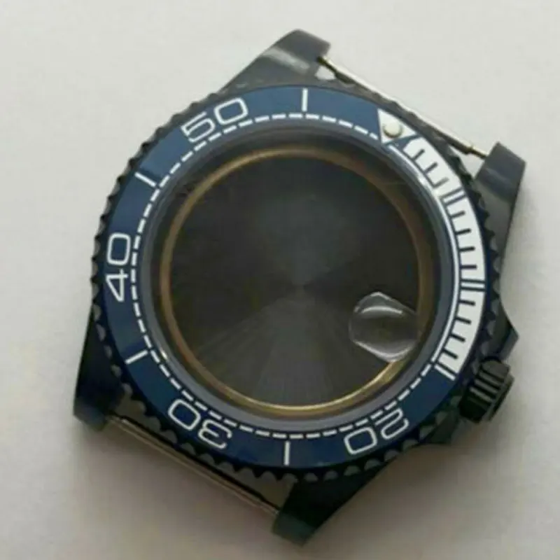 40mm PVD Coated Watch Case Sapphire Glass Blue White Ceramic Bezel Fit NH35A MIYOTA 8215 MOVEMENT
40mm PVD Coated Watch Case Sapphire Glass Blue White Ceramic Bezel Fit NH35A MIYOTA 8215 MOVEMENT