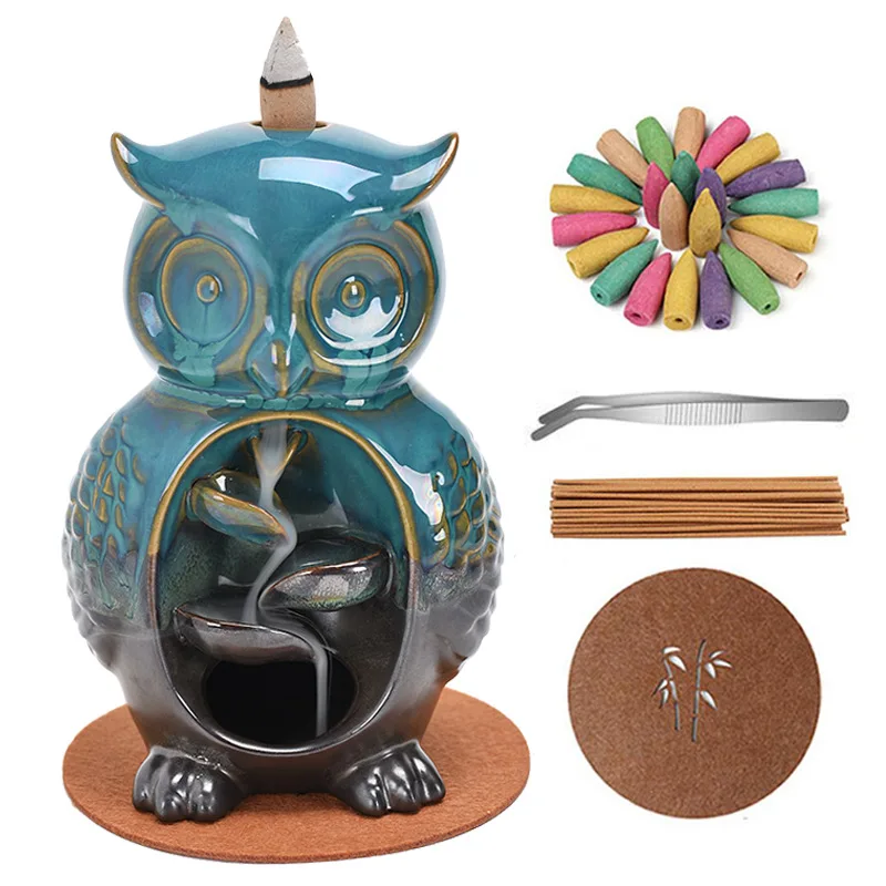 Owl Backflow Incense Burner Waterfall Incense Burner Holder Mountain Tower Incense Holders With Backflow Incense Cones
Owl Backflow Incense Burner Waterfall Incense Burner Holder Mountain Tower Incense Holders With Backflow Incense Cones