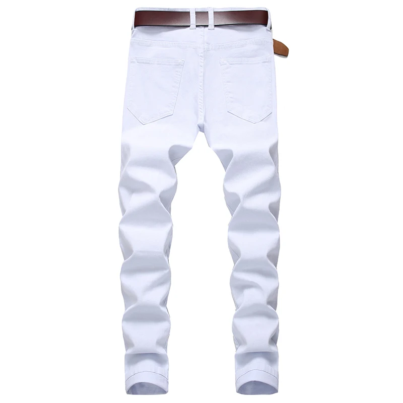 Cross Border Men's Casual Big Hole Stretch Pants Slim Jeans Men's Multi Hole White Pants 
Cross Border Men's Casual Big Hole Stretch Pants Slim Jeans Men's Multi Hole White Pants