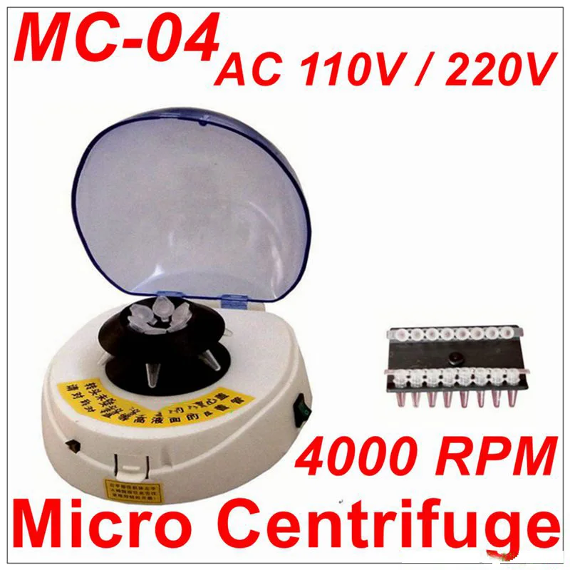New MC-04 Desktop Electric Centrifuge Laboratory Serum Separat Mini Medical Practice Machine Centrifuge 110V/220V 4000rpm Speed
New MC-04 Desktop Electric Centrifuge Laboratory Serum Separat Mini Medical Practice Machine Centrifuge 110V/220V 4000rpm Speed