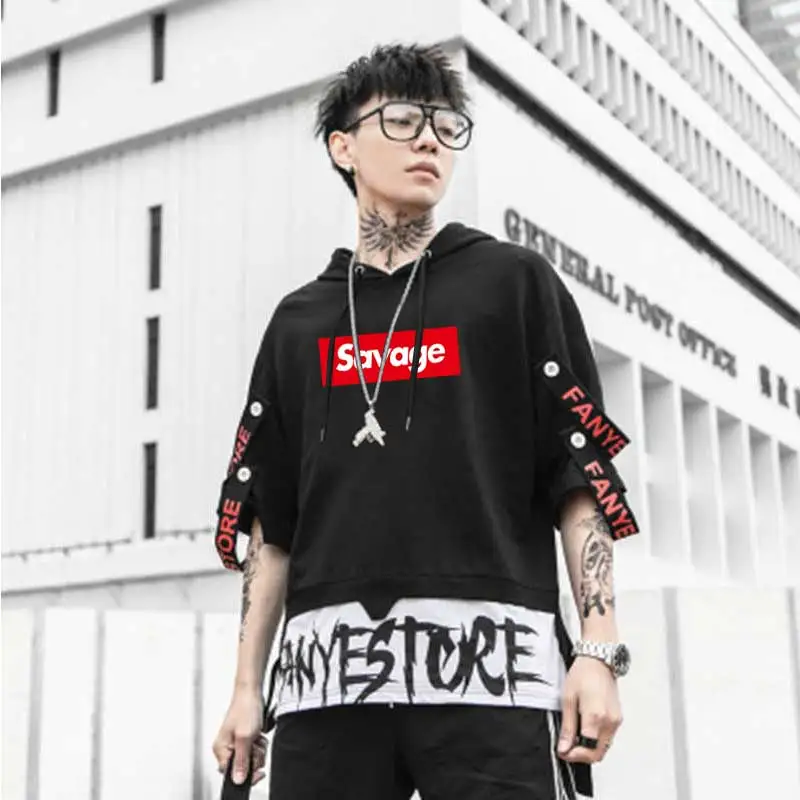 Ribbon T Shirts savage logo print Oversize men Hooded top tees Short Sleeve Streetwear tshirts wholesale Casual fashion clothes
Ribbon T Shirts savage logo print Oversize men Hooded top tees Short Sleeve Streetwear tshirts wholesale Casual fashion clothes