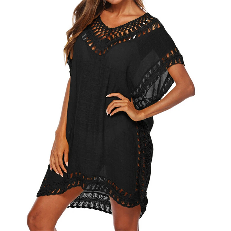 Women Beach Cover Up Summer Dress Solid Color Hollow Loose Beachwear Tassels Swimwear Bikini Beach Wear Lace Cover Up
Women Beach Cover Up Summer Dress Solid Color Hollow Loose Beachwear Tassels Swimwear Bikini Beach Wear Lace Cover Up