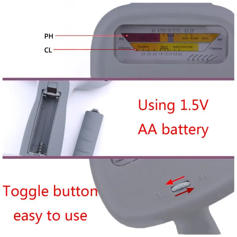 PH Tester 425D Portable Digital Monitor Ph Water Tester Meter Analysis Chlorine for Swimming Pool Tools Aquarium
PH Tester 425D Portable Digital Monitor Ph Water Tester Meter Analysis Chlorine for Swimming Pool Tools Aquarium