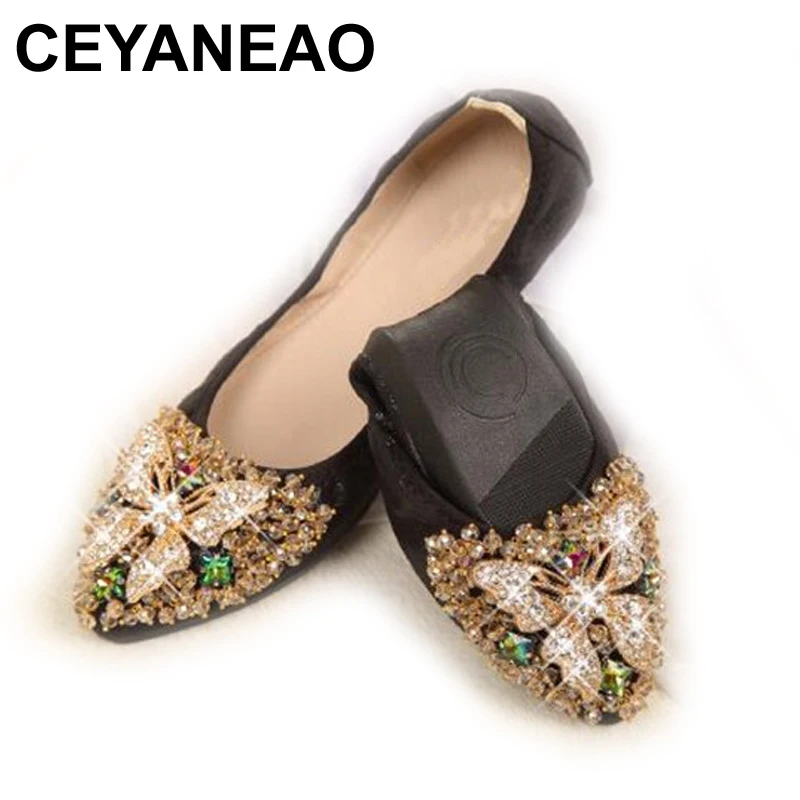 CEYANEAO New Fashion Butterfly Knot Solf Women's Flats Plus Size Rhinestone Egg Rolls Shoes Woman Spring Dancing Ballet Flats
CEYANEAO New Fashion Butterfly Knot Solf Women's Flats Plus Size Rhinestone Egg Rolls Shoes Woman Spring Dancing Ballet Flats