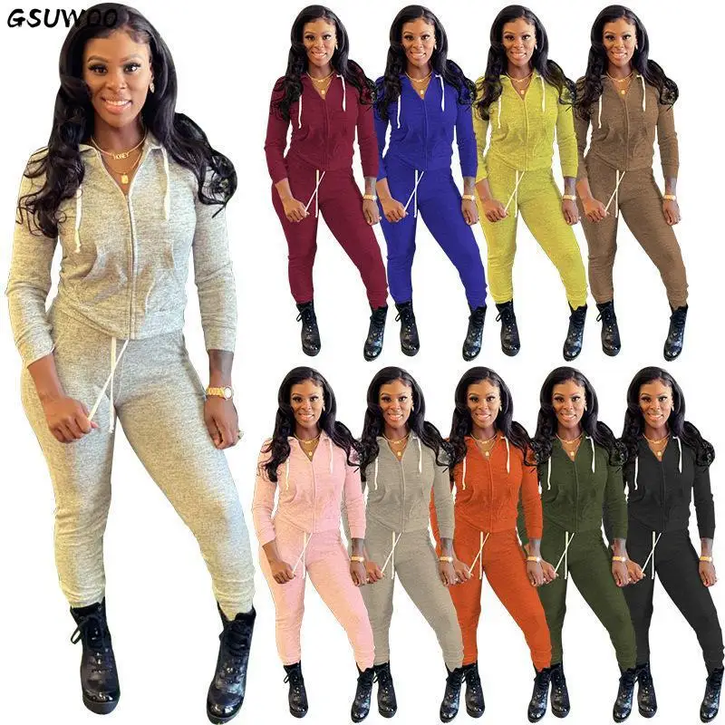 GSUWOO Autumn Women Long Sleeve Hoodie Drawstring Two-Piece Pants Set Spring Zipper Jacket and Leggings Pants Tracksuit Clothes
GSUWOO Autumn Women Long Sleeve Hoodie Drawstring Two-Piece Pants Set Spring Zipper Jacket and Leggings Pants Tracksuit Clothes