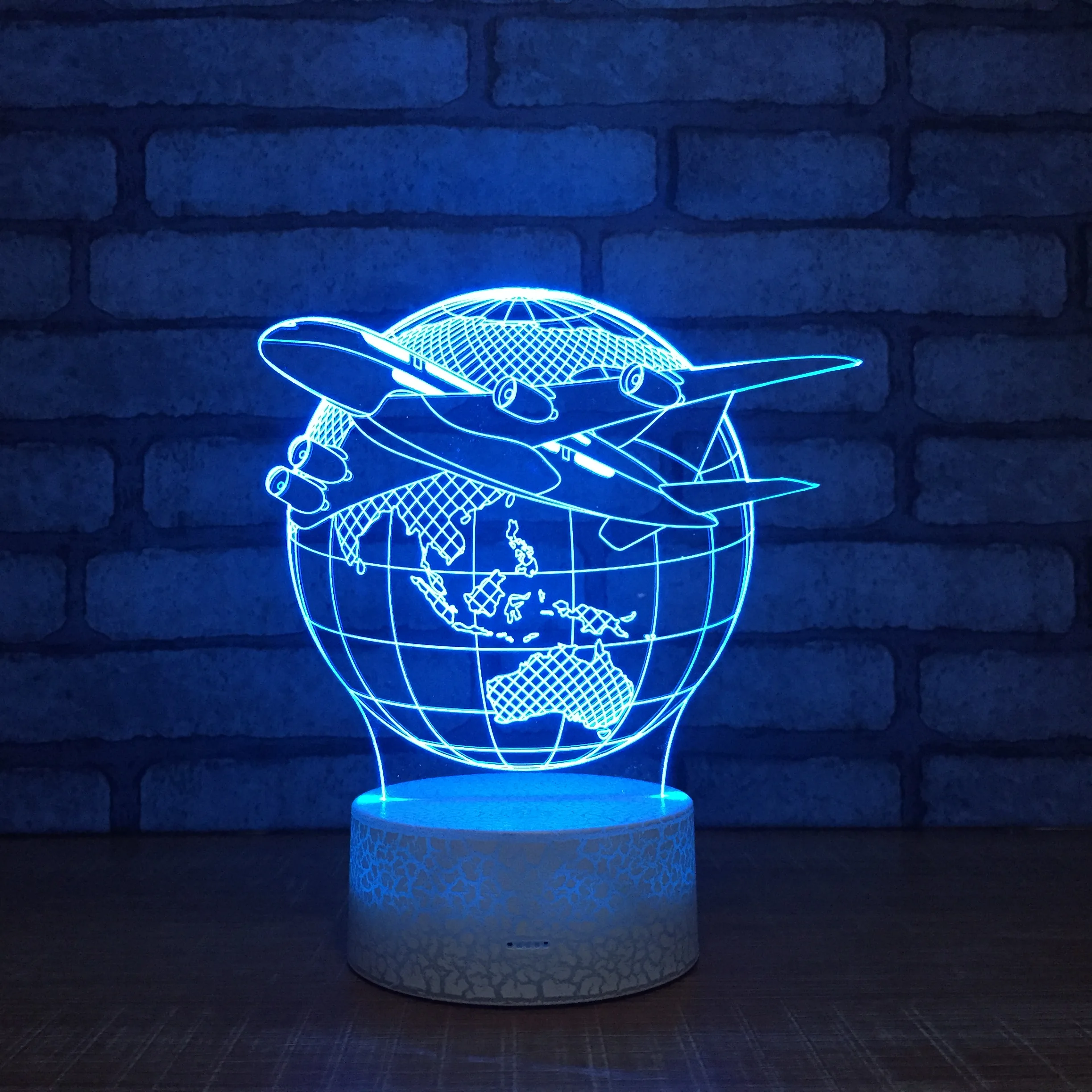 Colorful 3D Illusion Lamp LED Night Light Airplane Earth Acrylic USB Table Lamp Bluetooth speaker Lampara Lampe Kids Xmas Gift
Colorful 3D Illusion Lamp LED Night Light Airplane Earth Acrylic USB Table Lamp Bluetooth speaker Lampara Lampe Kids Xmas Gift