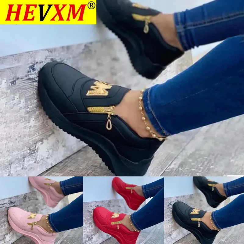 Кроссовки женские на платформе, на толстой вулканизированной подошве, без застежки, повседневная обувь на танкетке, на молнии, однотонные, ... 
Кроссовки женские на платформе, на толстой вулканизированной подошве, без застежки, повседневная обувь на танкетке, на молнии, однотонные, ...
