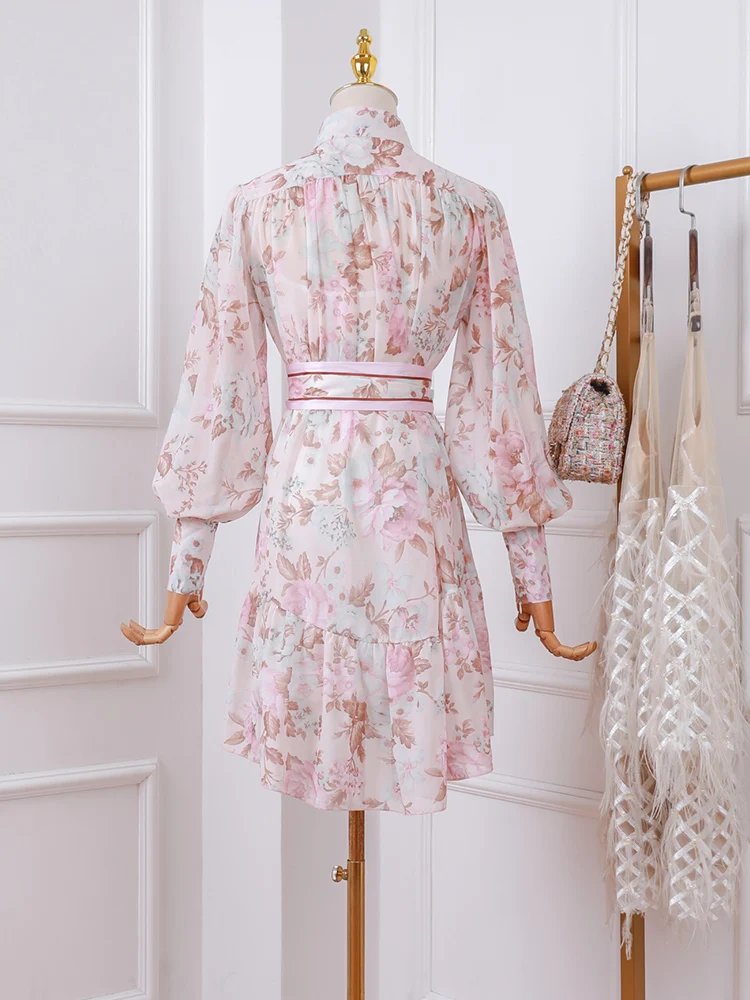 New Style Chiffon Printed Spring Dress Lantern Long Sleeve Slim Waist Dress Loose Slimming Short Vacation Dress for Women
New Style Chiffon Printed Spring Dress Lantern Long Sleeve Slim Waist Dress Loose Slimming Short Vacation Dress for Women