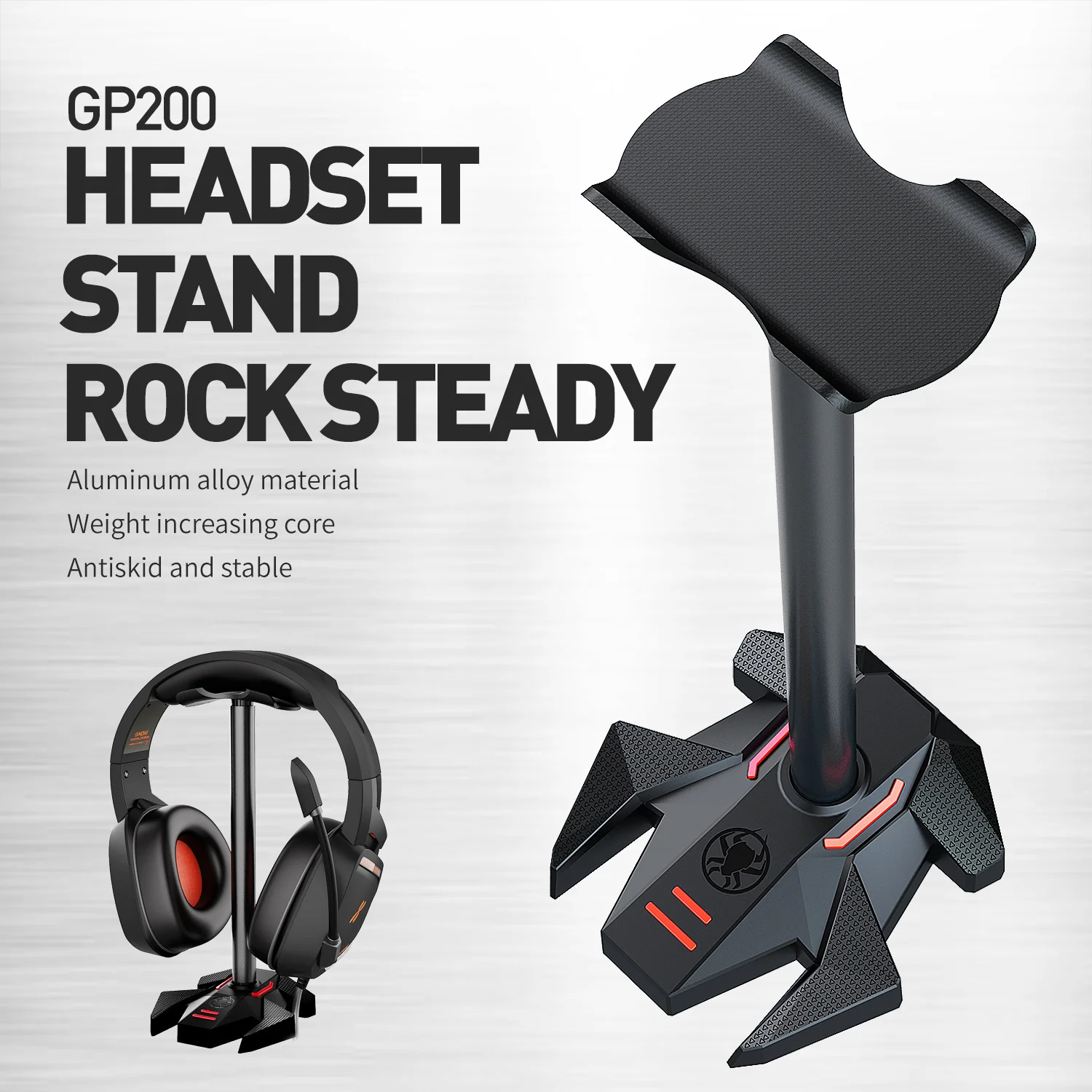Plextone GP200 Gaming Headset Stand/Headphone Stand Bracket Solid Aluminum Alloy Rod Rock Holder for G700 G800 PC780
Plextone GP200 Gaming Headset Stand/Headphone Stand Bracket Solid Aluminum Alloy Rod Rock Holder for G700 G800 PC780