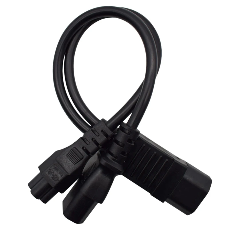 Power Extension Cord, C14 to C13+C5 Product Word Male to Product Letter Head + Plum Blossom Female Power Cord for PC
Power Extension Cord, C14 to C13+C5 Product Word Male to Product Letter Head + Plum Blossom Female Power Cord for PC