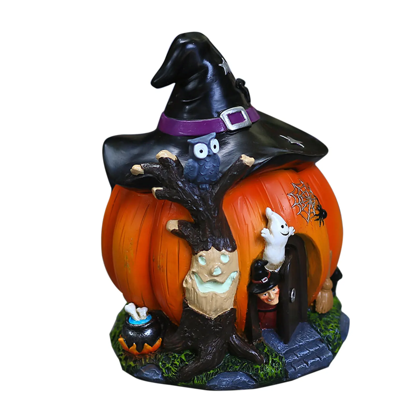 Halloween Pumpkin Lantern Home Decor Holiday Decorations Witch Pumpkin House Ornament Luminous Cute DIY Resin Statue Figurines
Halloween Pumpkin Lantern Home Decor Holiday Decorations Witch Pumpkin House Ornament Luminous Cute DIY Resin Statue Figurines