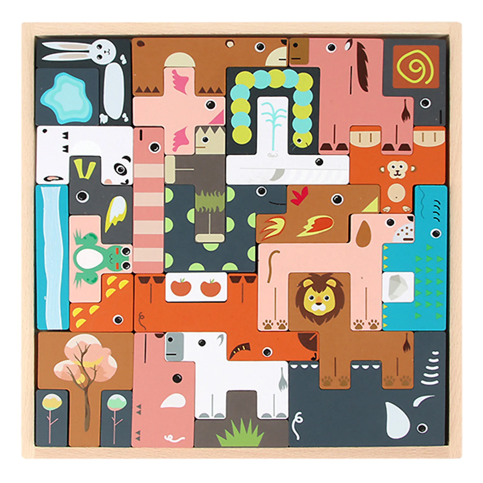Colorful 3D Cartoon Animals Wood Puzzles Jigsaw Toys For Children Intelligence Development Baby Early Educational Montessori Toy
Colorful 3D Cartoon Animals Wood Puzzles Jigsaw Toys For Children Intelligence Development Baby Early Educational Montessori Toy