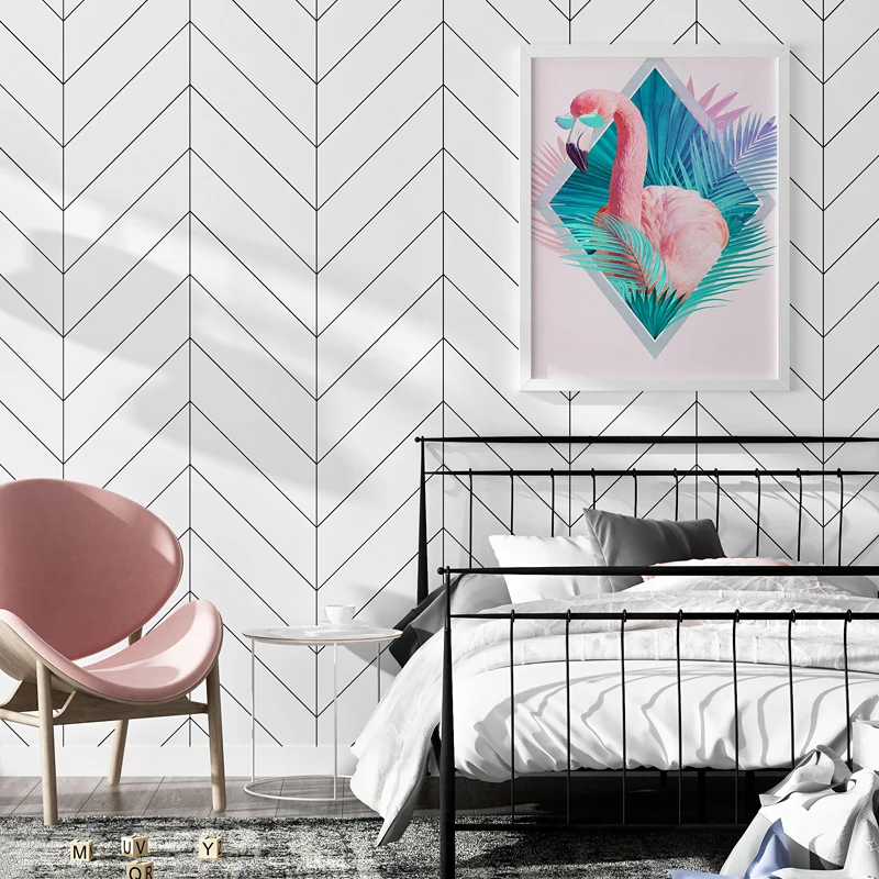 Modern Black White Geometric Stripe Wallpaper PVC Waterproof Wall Papers Home Decor Living Room Sofa Bedroom TV Background Decor
Modern Black White Geometric Stripe Wallpaper PVC Waterproof Wall Papers Home Decor Living Room Sofa Bedroom TV Background Decor