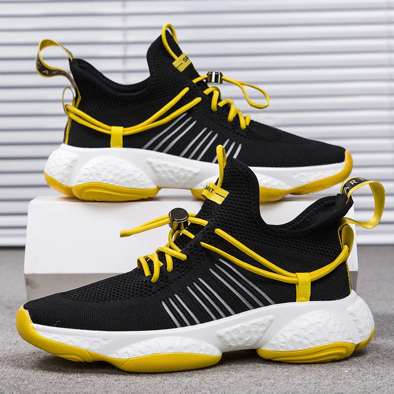 Sport Shoes Men Running Shoes Striped Lace-up Casual Shoes Sneaker Mesh Top Breathable Fashion Walking Shoes 
Sport Shoes Men Running Shoes Striped Lace-up Casual Shoes Sneaker Mesh Top Breathable Fashion Walking Shoes