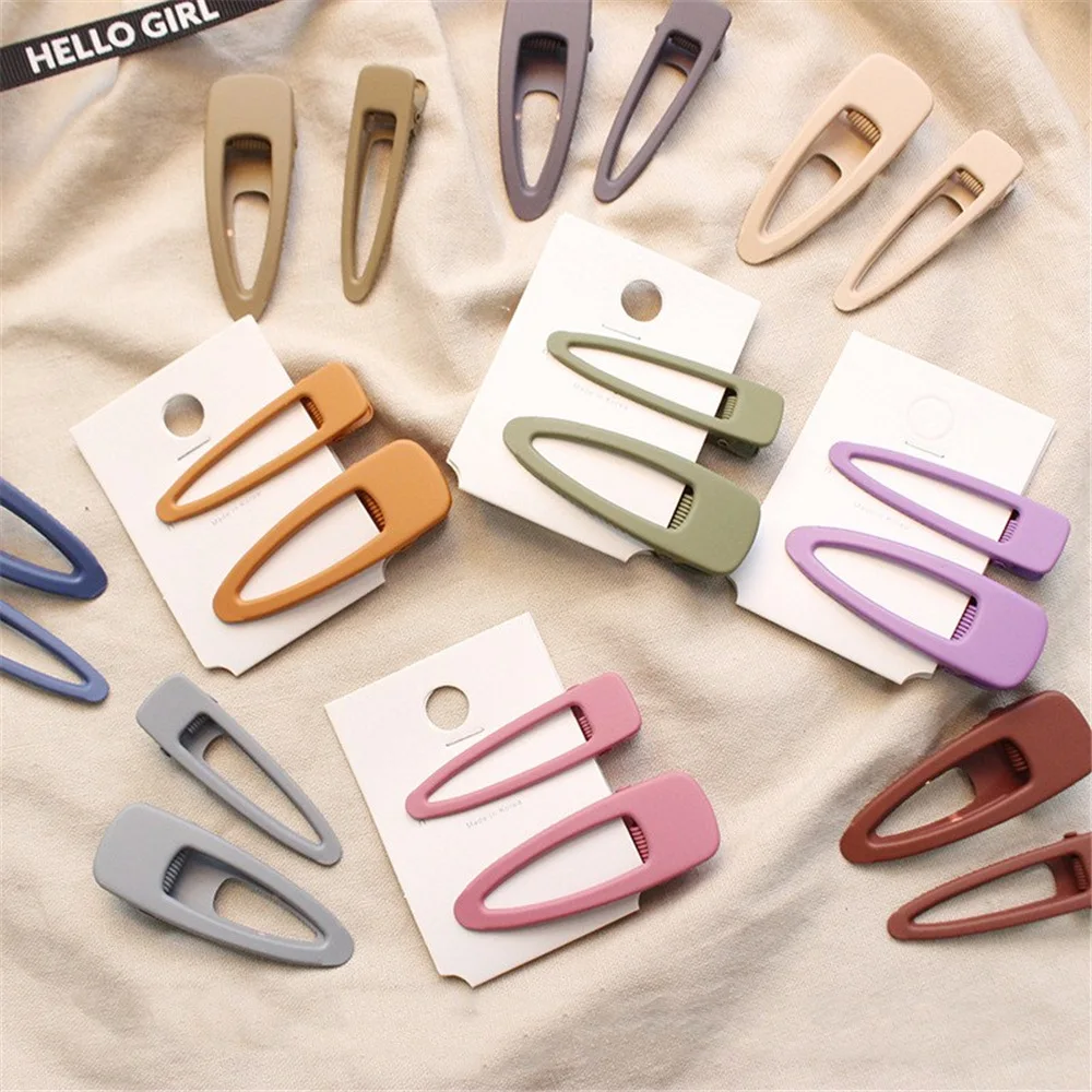 2pcs Snap Hair Clips For Hair Clip Pins Scrub Bb Hairpins Color Metal Barrettes For Women Girls Ladies Styling Tools Accessories
2pcs Snap Hair Clips For Hair Clip Pins Scrub Bb Hairpins Color Metal Barrettes For Women Girls Ladies Styling Tools Accessories