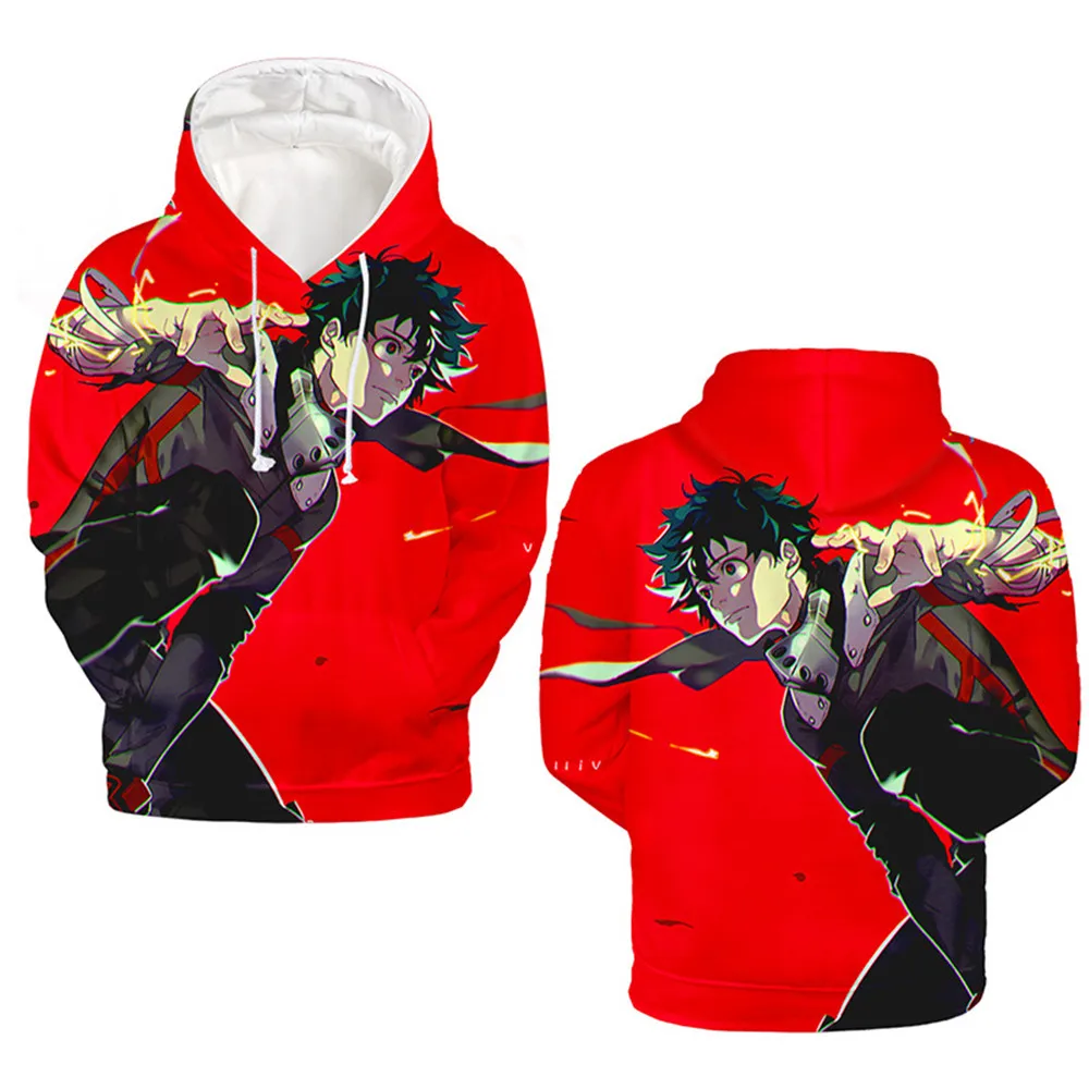 Толстовки с 3D рисунком детские толстовки для мальчиков Roupas My Hero Academy мидория