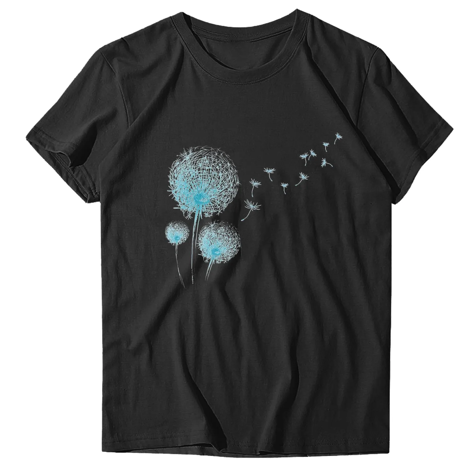 Top Women 2021 Summer Casual Round Neck Short Sleeve Dandelion Print T-Shirt Female Slim Tops Blouse ropa mujer
Top Women 2021 Summer Casual Round Neck Short Sleeve Dandelion Print T-Shirt Female Slim Tops Blouse ropa mujer