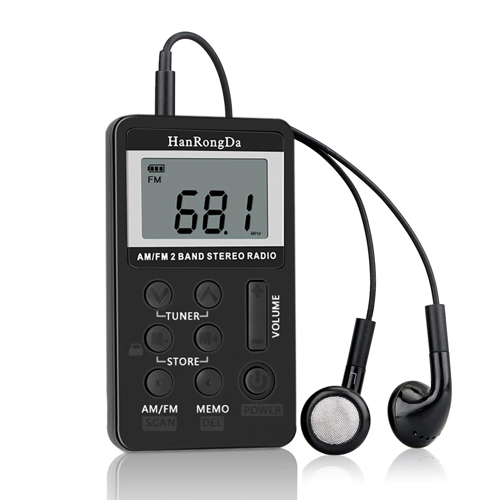 AM FM Digital Radio 2 Band Stereo Receiver Portable Mini Radio Pocket Radios with Headphones 1.5in LCD Screen HRD-103
AM FM Digital Radio 2 Band Stereo Receiver Portable Mini Radio Pocket Radios with Headphones 1.5in LCD Screen HRD-103