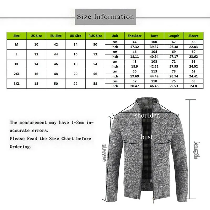 Men Warm Thick Fashion Business Casual Sweater Cardigan Men Brand Slim Fit Knitwear Outwear Warm Winter Sweater Jumper
Men Warm Thick Fashion Business Casual Sweater Cardigan Men Brand Slim Fit Knitwear Outwear Warm Winter Sweater Jumper