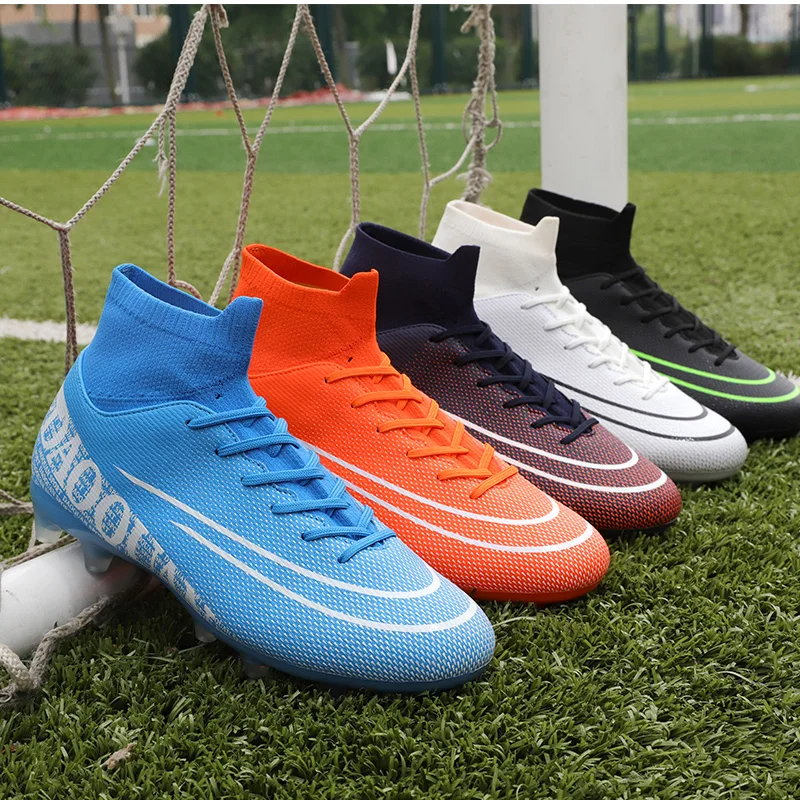 Men's Soccer Shoes High Ankle Cleats Teenager Breathable Sneakers Grass Training FG / TF Size 35-45 Kids Antiskid Football Boots
Men's Soccer Shoes High Ankle Cleats Teenager Breathable Sneakers Grass Training FG / TF Size 35-45 Kids Antiskid Football Boots