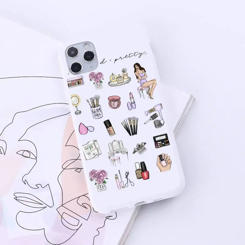 Fashion girl Personalized sticker style Phone Case Candy Color for iPhone 6 7 8 11 12 s mini pro X XS XR MAX Plus 
Fashion girl Personalized sticker style Phone Case Candy Color for iPhone 6 7 8 11 12 s mini pro X XS XR MAX Plus