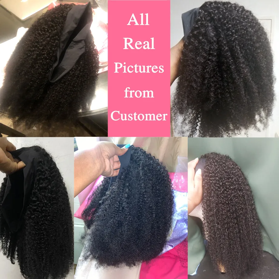 Afro Kinky Curly Headband Wigs Human Hair 180% 200% Density Cheap Human Hair Wigs For Black Women Brazilian Remy Hair bling hair 
Afro Kinky Curly Headband Wigs Human Hair 180% 200% Density Cheap Human Hair Wigs For Black Women Brazilian Remy Hair bling hair