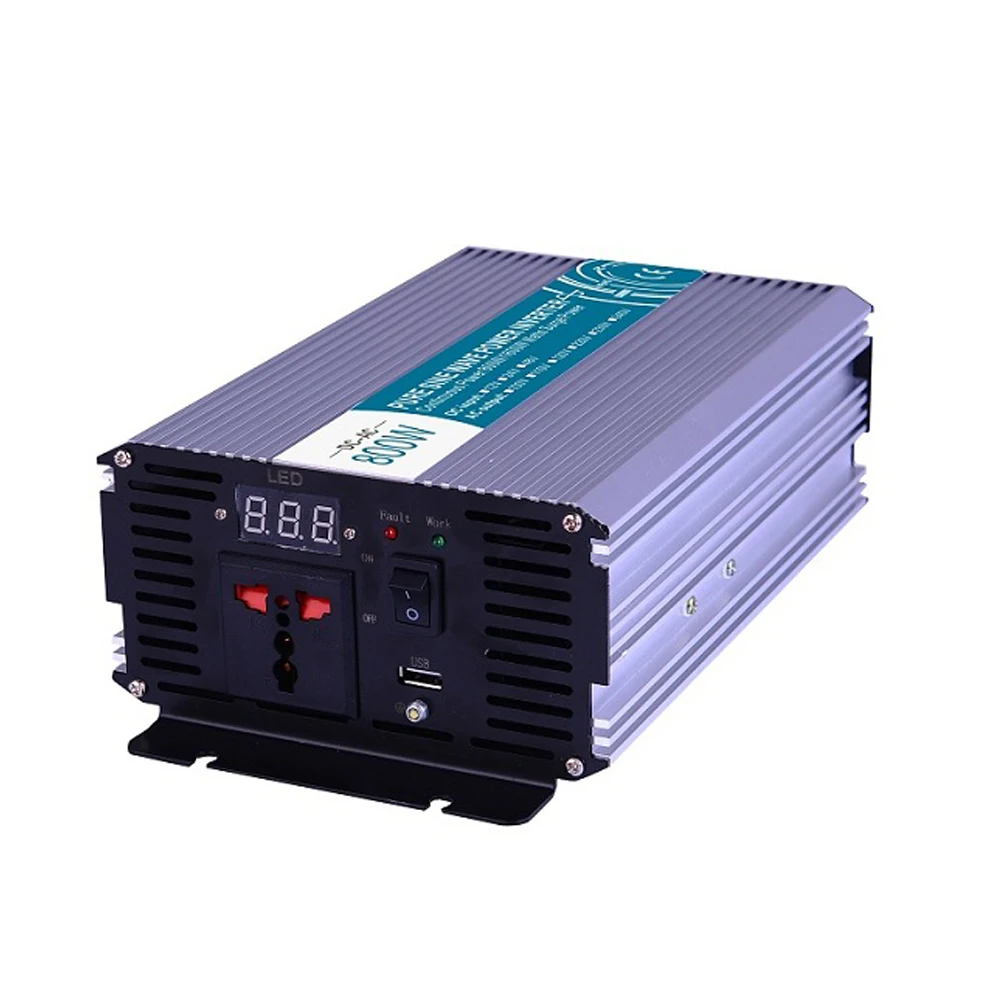 Высокочастотный инвертор с немодулированным синусоидальным сигналом, 800 Вт, 12/24 В до 100/110/120/220/230 В переменного тока, 50/60 Гц
Высокочастотный инвертор с немодулированным синусоидальным сигналом, 800 Вт, 12/24 В до 100/110/120/220/230 В переменного тока, 50/60 Гц