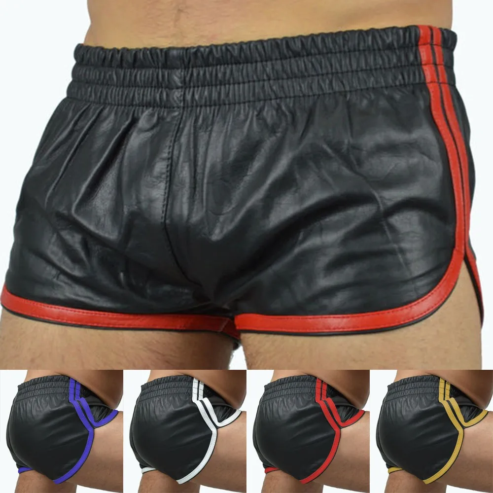 Sexy Men Punk PU Leather Slim Motorcycle Trousers Solid Color Plus Size Shorts Soft Boxershorts Male Panties Shorts
Sexy Men Punk PU Leather Slim Motorcycle Trousers Solid Color Plus Size Shorts Soft Boxershorts Male Panties Shorts