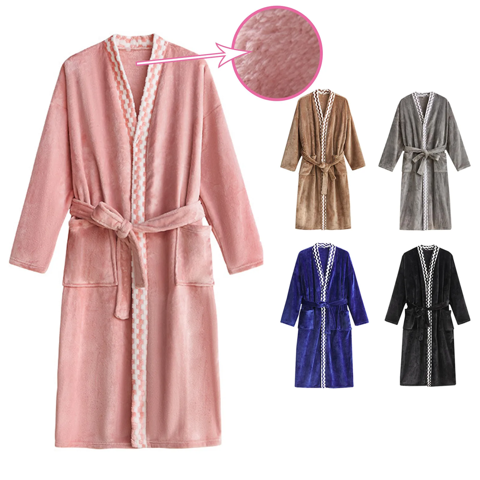 Women's nightwear Flannel Bathrobe Thickened Coral Velvet Nightgown Long Home Clothes Women's pajamas ночная рубашка женская E3
Women's nightwear Flannel Bathrobe Thickened Coral Velvet Nightgown Long Home Clothes Women's pajamas ночная рубашка женская E3
