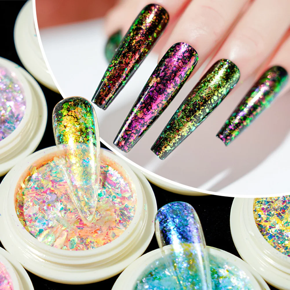 12colors Unicorn Irregular Foil Glitter Fancy Chrome Flake Dreamy Mermaid Flashing Fragile Glitter Holo*aurora Nail Opalglitter
12colors Unicorn Irregular Foil Glitter Fancy Chrome Flake Dreamy Mermaid Flashing Fragile Glitter Holo*aurora Nail Opalglitter