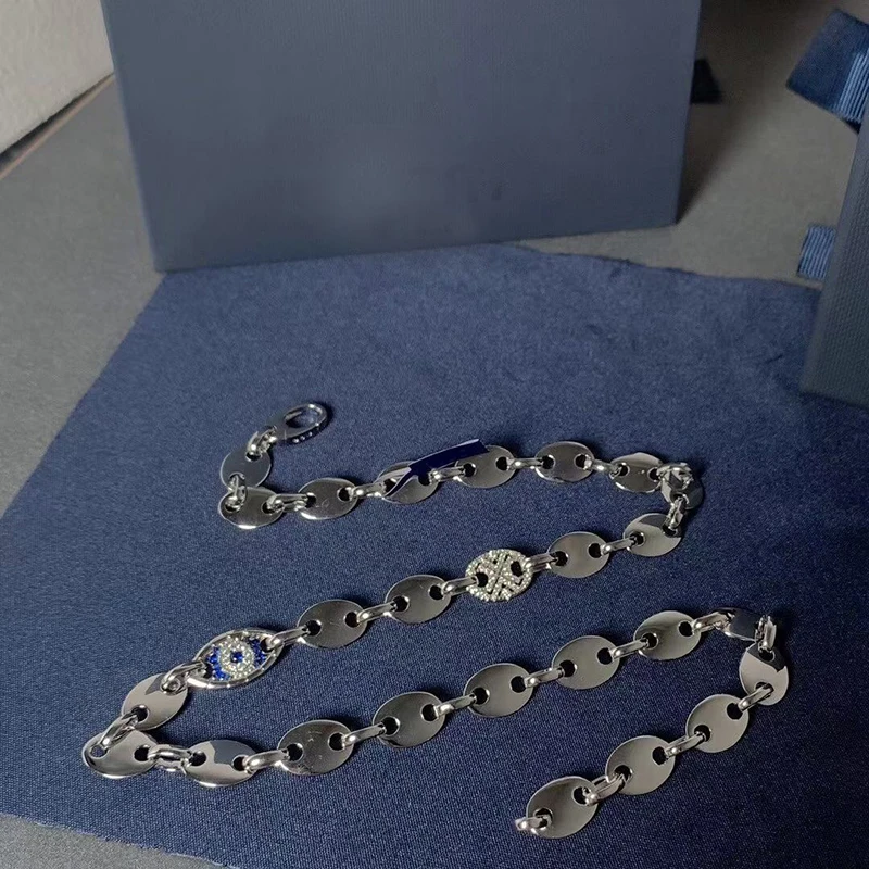 S925 sterling silver summer new ring piece necklace female fashion classic demon eye collar French luxury Moroccan jewelry 
S925 sterling silver summer new ring piece necklace female fashion classic demon eye collar French luxury Moroccan jewelry