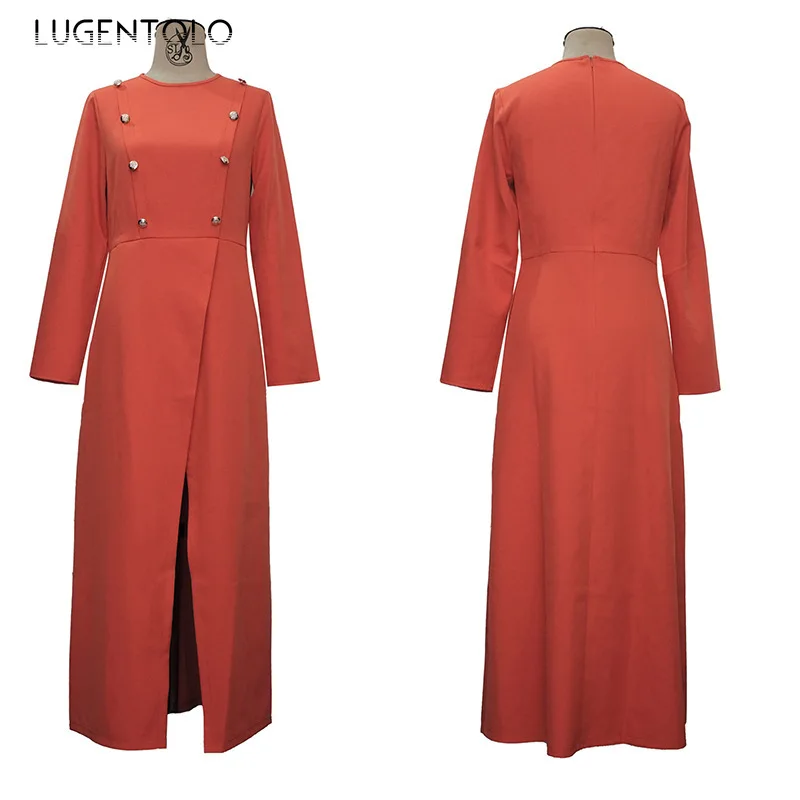 Lugentolo 2 Piece Set Slim Women's Dinner Dress Fashion Muslim Big Swing Solid Long Sleeve Pocket Long Elastic Waist Pant Sets
Lugentolo 2 Piece Set Slim Women's Dinner Dress Fashion Muslim Big Swing Solid Long Sleeve Pocket Long Elastic Waist Pant Sets