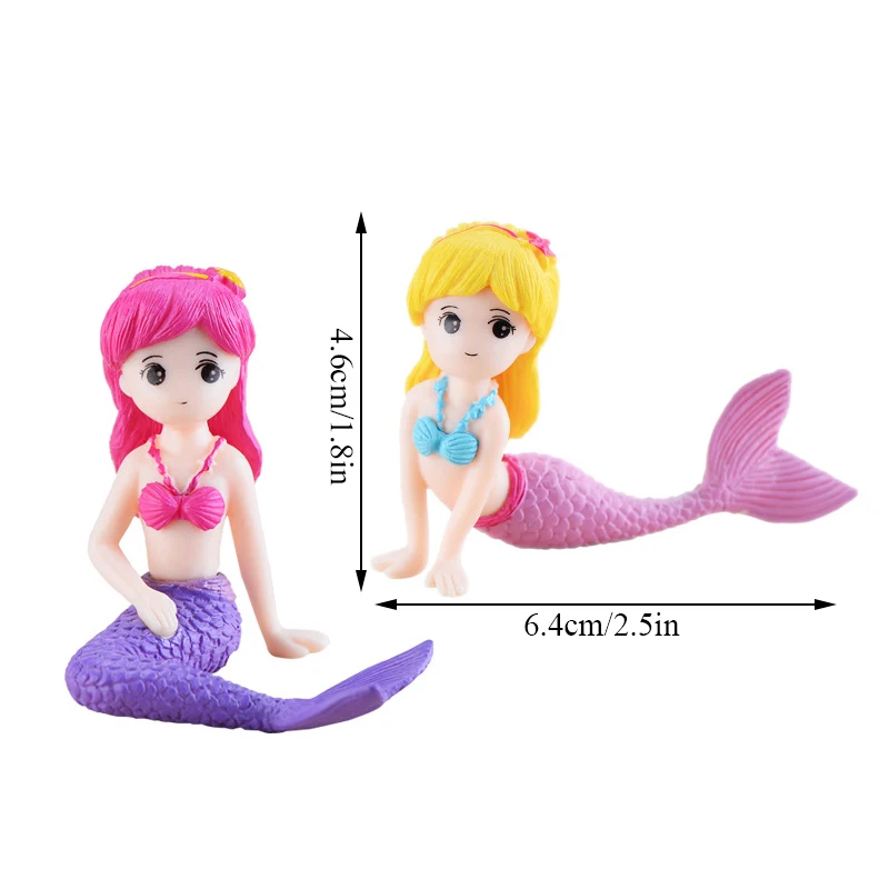 Mermaid Cake Decor Miniature Landscape Aquarium Fish Tank Decor Party Birthday Decor Shell Princess Micro Decoration Multicolor 
Mermaid Cake Decor Miniature Landscape Aquarium Fish Tank Decor Party Birthday Decor Shell Princess Micro Decoration Multicolor