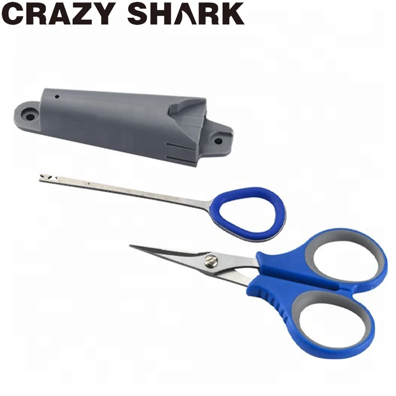 CrazyShark Stainless Steel Fishing Scissors Line Cutter With Hook Remover Carp Fish Accessories Goods For | Спорт и развлечения