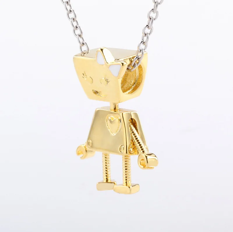 Bewill Authentic 925 Sterling Silver Bella Gold Robot beads Fit Original Charms Bracelet Necklace Pendant DIY Jewelry Making
Bewill Authentic 925 Sterling Silver Bella Gold Robot beads Fit Original Charms Bracelet Necklace Pendant DIY Jewelry Making