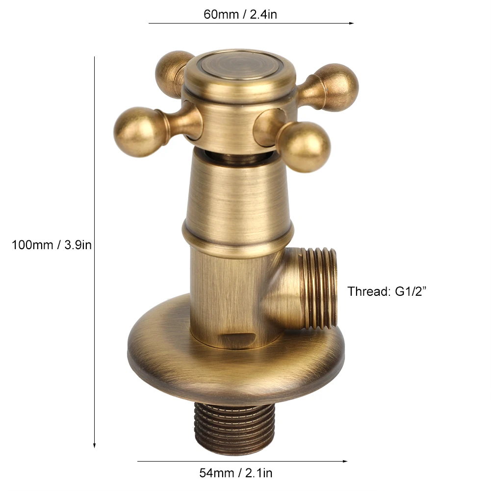 Hot Cold Universal Bathroom Hardware Antique Colortriangle Brass Valve Eight Word Valve Wall Mounted Angle Valve
Hot Cold Universal Bathroom Hardware Antique Colortriangle Brass Valve Eight Word Valve Wall Mounted Angle Valve