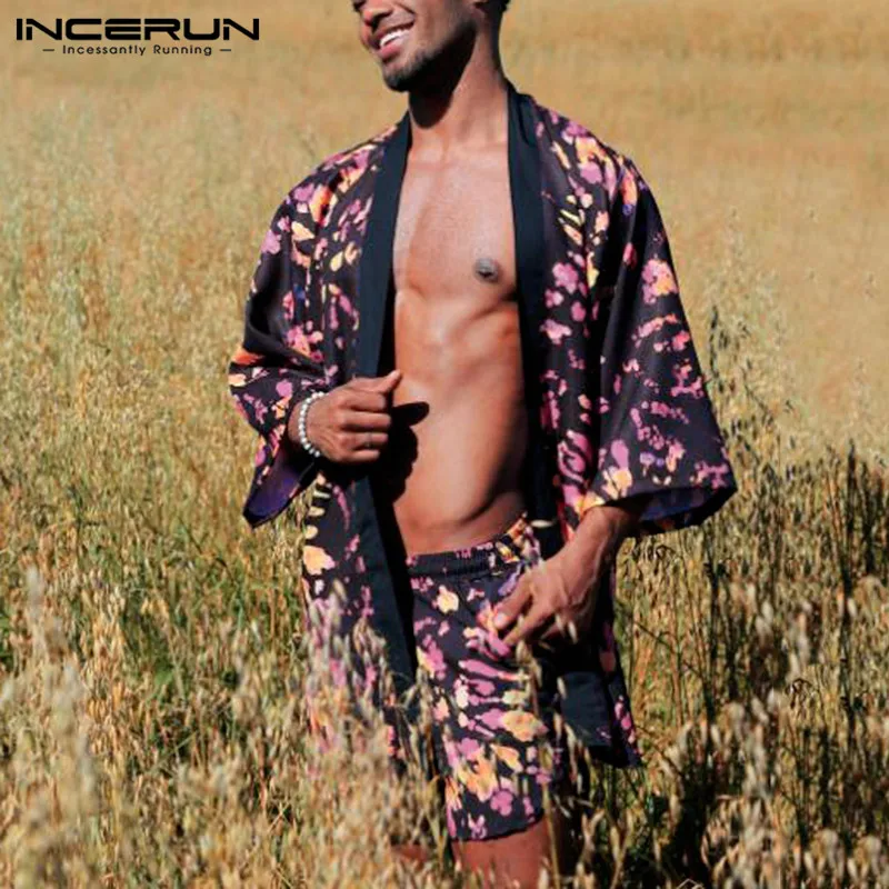 INCERUN Men Summer Hawaiian Breathable Suits Fashion Men Printed Sets 3/4 Sleeve Cardigan Shirt Drawstring Shorts 2 Pieces S-5XL
INCERUN Men Summer Hawaiian Breathable Suits Fashion Men Printed Sets 3/4 Sleeve Cardigan Shirt Drawstring Shorts 2 Pieces S-5XL