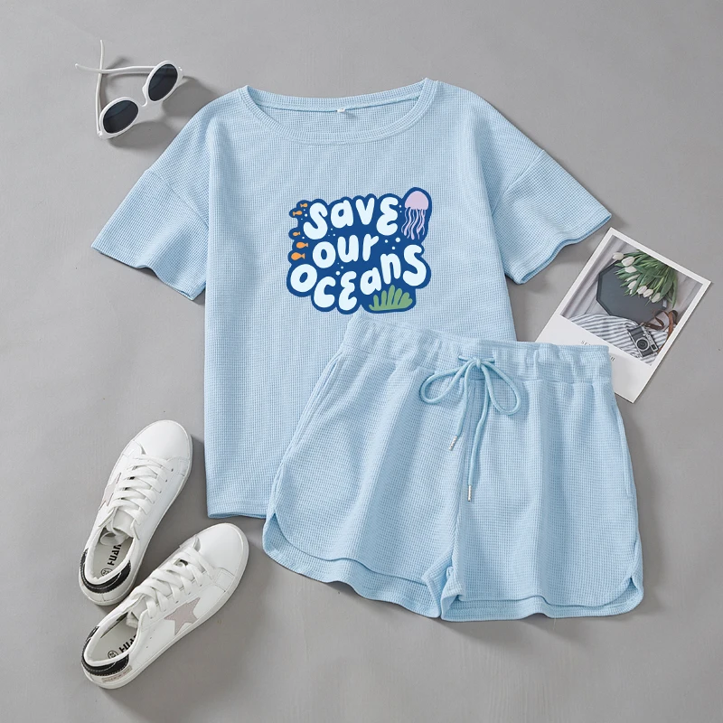 Cotton Cute Summer Pajama Set Women Letter Print Pyjamas Sleepwear Nightwear Female Itself Pijama Mujer Loose Home Suit Women
Cotton Cute Summer Pajama Set Women Letter Print Pyjamas Sleepwear Nightwear Female Itself Pijama Mujer Loose Home Suit Women
