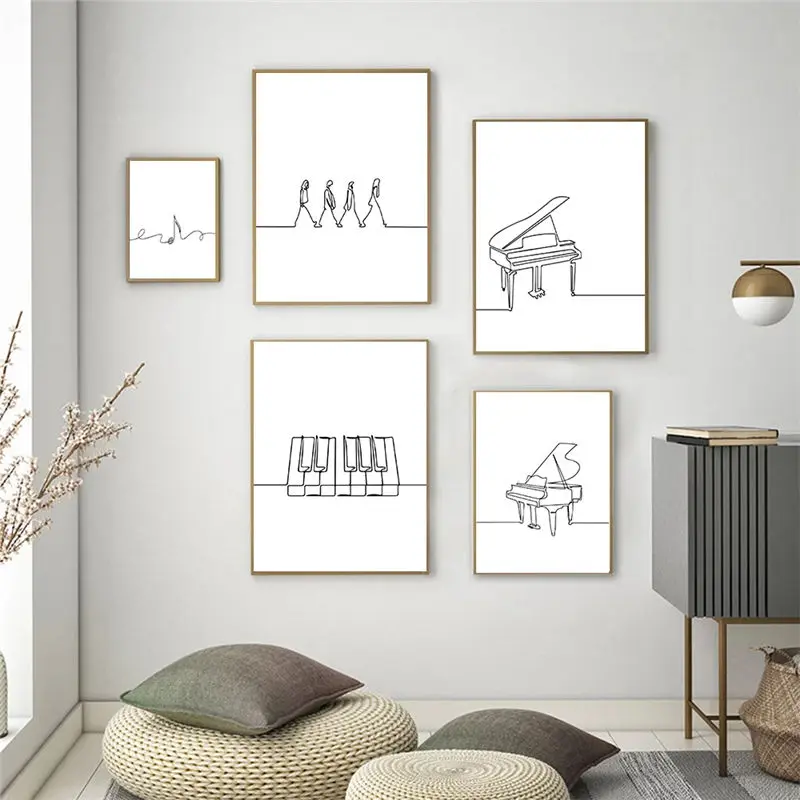 Black White Piano Canvas Painting Posters and Prints Nordic Line Drawing Music Minimalist Wall Art for Living Room Home Decor
Black White Piano Canvas Painting Posters and Prints Nordic Line Drawing Music Minimalist Wall Art for Living Room Home Decor