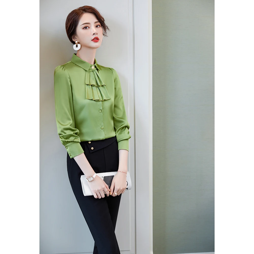 2020 Elegant Autumn Female Clothing Solid Women Tops and Blouse Casual Fashion Long Sleeve Office Ladies Shirts Plus Size S-5XL
2020 Elegant Autumn Female Clothing Solid Women Tops and Blouse Casual Fashion Long Sleeve Office Ladies Shirts Plus Size S-5XL