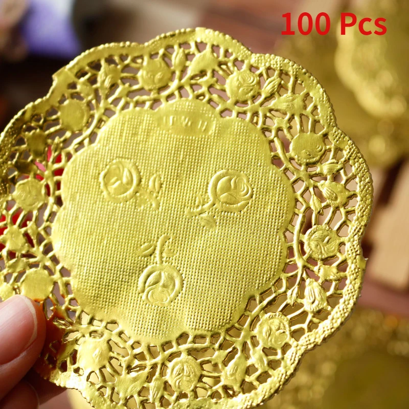 50pcs Gold Paper Doilies Napkin Pads Hollowed Lace Paper Mat Lace Doily Coasters Placemat Party Wedding Decorations
50pcs Gold Paper Doilies Napkin Pads Hollowed Lace Paper Mat Lace Doily Coasters Placemat Party Wedding Decorations