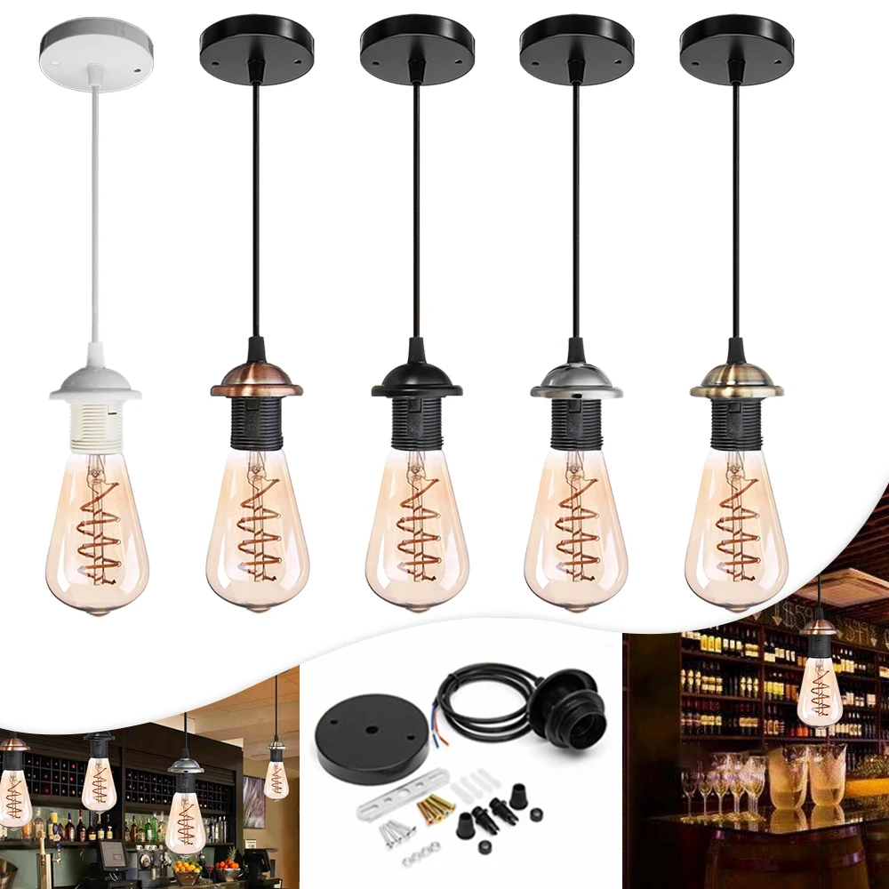 Vintage Edison Lamp Base E27 Screw Ceiling Rose Light Pendant Light Holder E27 Screw Socket Base for Retro Incandescent Filament
Vintage Edison Lamp Base E27 Screw Ceiling Rose Light Pendant Light Holder E27 Screw Socket Base for Retro Incandescent Filament