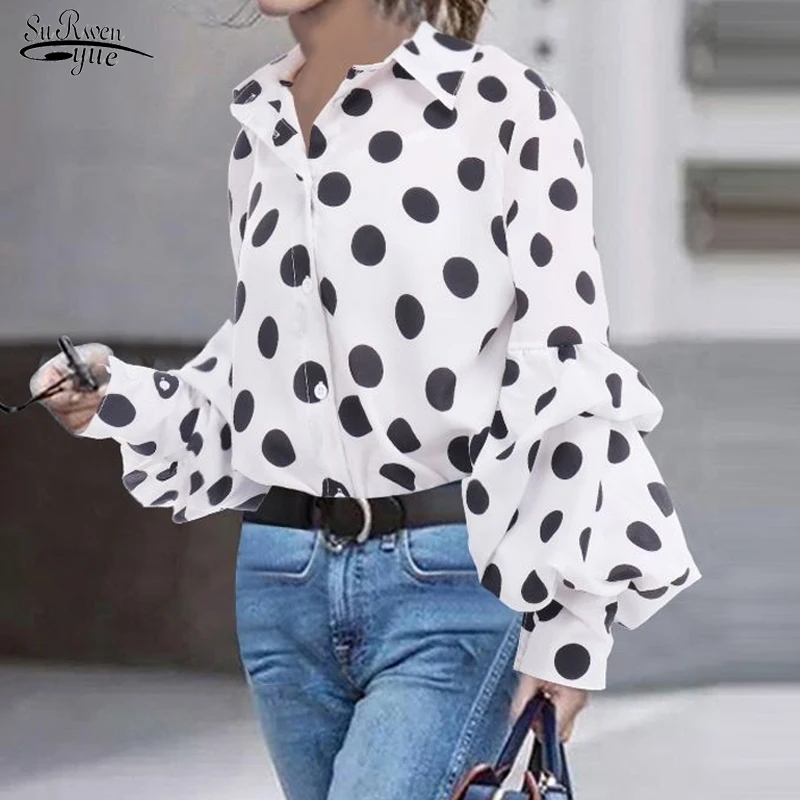 Autumn Polo-neck Polka Dot Long Sleeve Shirt Women Elegant Winter New Fashion Women's Shirts Loose Casual Shirt Tops Blusa 18308
Autumn Polo-neck Polka Dot Long Sleeve Shirt Women Elegant Winter New Fashion Women's Shirts Loose Casual Shirt Tops Blusa 18308