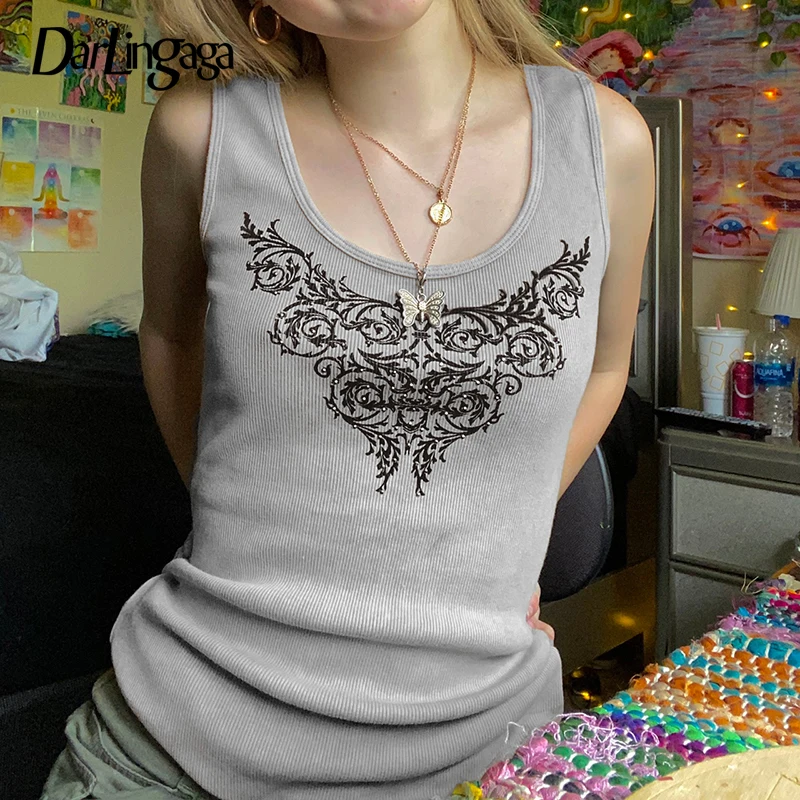 Darlingaga Y2K Fairycore Grunge Print Summer Tank Top Retro Harajuku Basic Crop Top Women Cute Bodycon Sleeveless Tees Aesthetic
Darlingaga Y2K Fairycore Grunge Print Summer Tank Top Retro Harajuku Basic Crop Top Women Cute Bodycon Sleeveless Tees Aesthetic