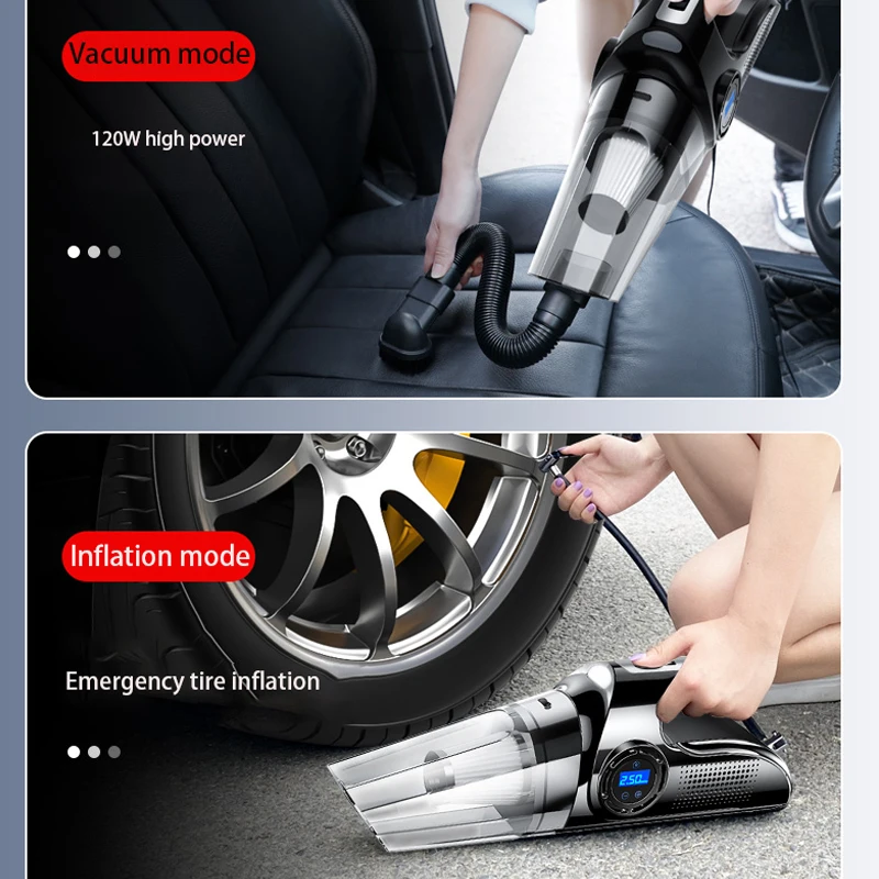 DAQIZAI Car Air Compressor Vacuum Cleaner 2 in 1 Rechargeable Inflatable Pump Portable Air Pump Tire Inflator With Digital
DAQIZAI Car Air Compressor Vacuum Cleaner 2 in 1 Rechargeable Inflatable Pump Portable Air Pump Tire Inflator With Digital