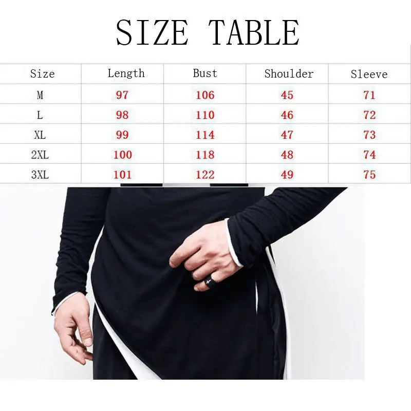 Fashion Mens Casual Long Sleeve T-Shirt Muscle Slim Plain Color Irregular Asymmetrical Design Basic Tops Blouse Pullover T-shirt
Fashion Mens Casual Long Sleeve T-Shirt Muscle Slim Plain Color Irregular Asymmetrical Design Basic Tops Blouse Pullover T-shirt