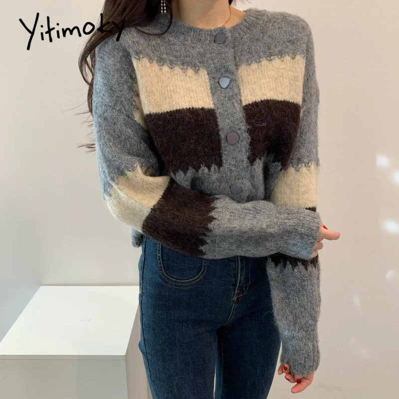 Укороченный женский кардиган Yitimoky, винтажный свободный зимний свитер со вставками и длинным рукавом, повседневные осенние пальто синего цв...
Укороченный женский кардиган Yitimoky, винтажный свободный зимний свитер со вставками и длинным рукавом, повседневные осенние пальто синего цв...